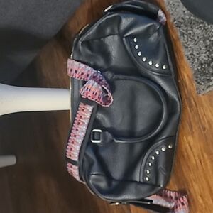 Olivia + Joy black purse new with fabric strap